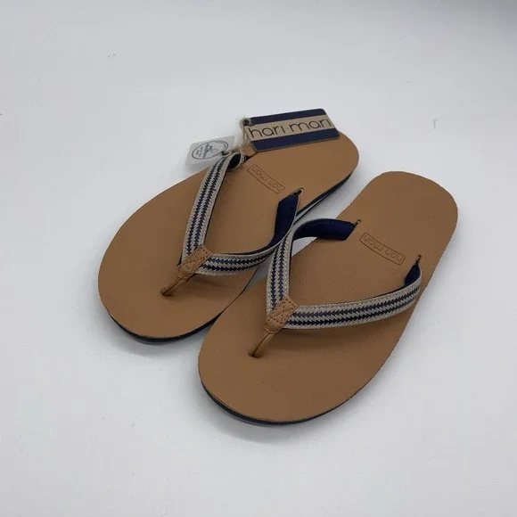 Hari Mari Women's Fields Puebla Navy Size 6 Memory Foam Flip Flops - Picture 1 of 5